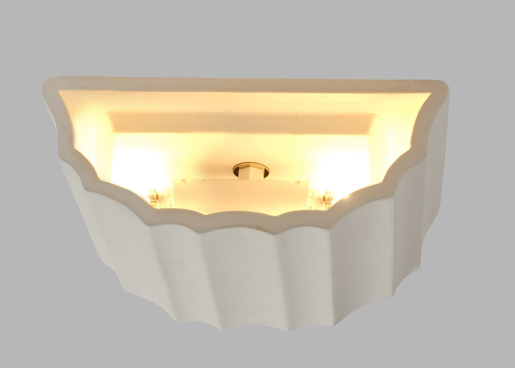 Scalloped Plaster Wall Light