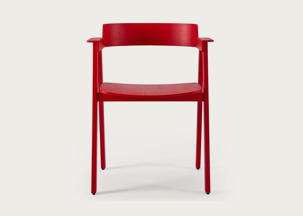 Flip Dining Chair Oak Red / No Upholstery