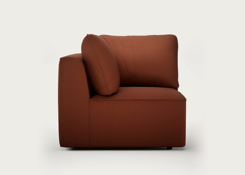 Morven Corner Unit Smart Cotton Linen Rust