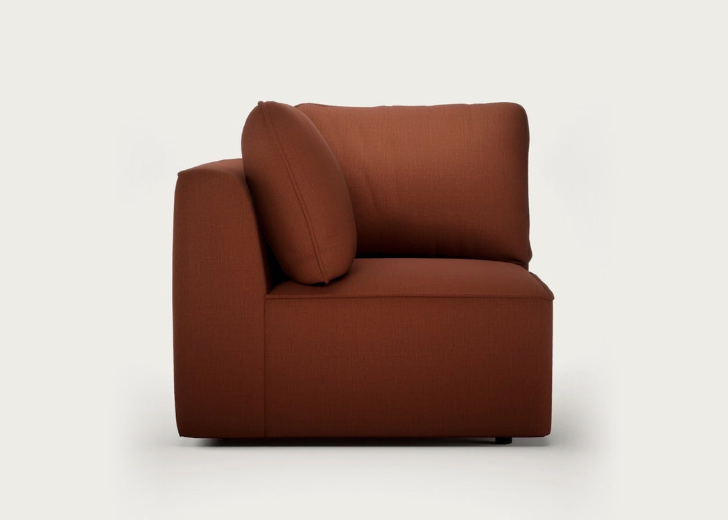 Morven Corner Unit Smart Cotton Linen Rust