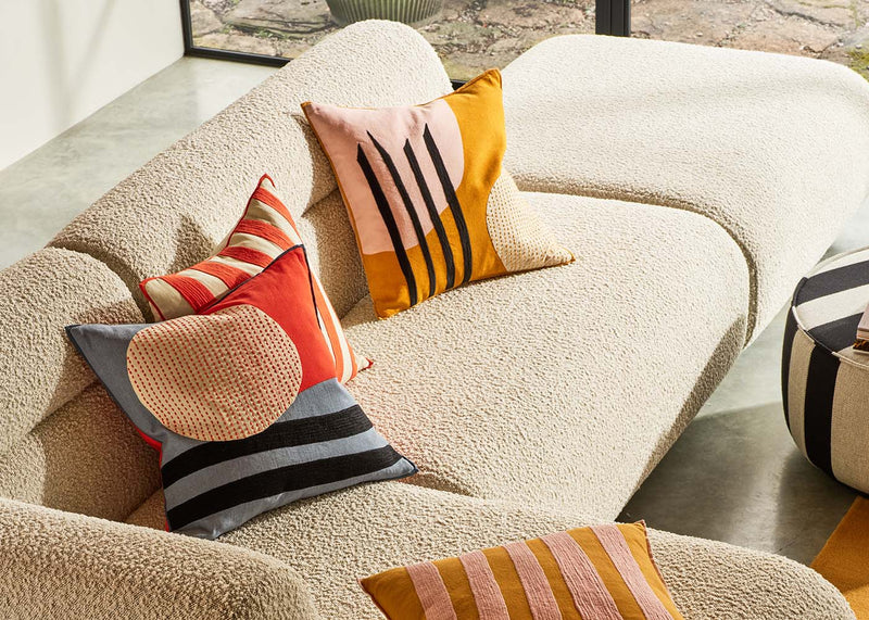 Heal's + L.F.Markey Stripe Cushion Orange