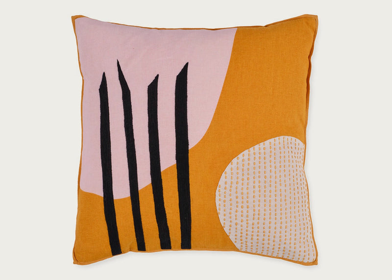 Heal's + L.F.Markey Cushion Pink & Ochre