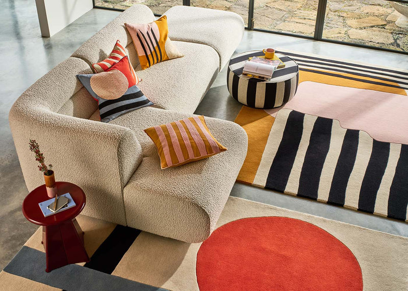 Heal's + L.F.Markey Cushion Blue & Orange