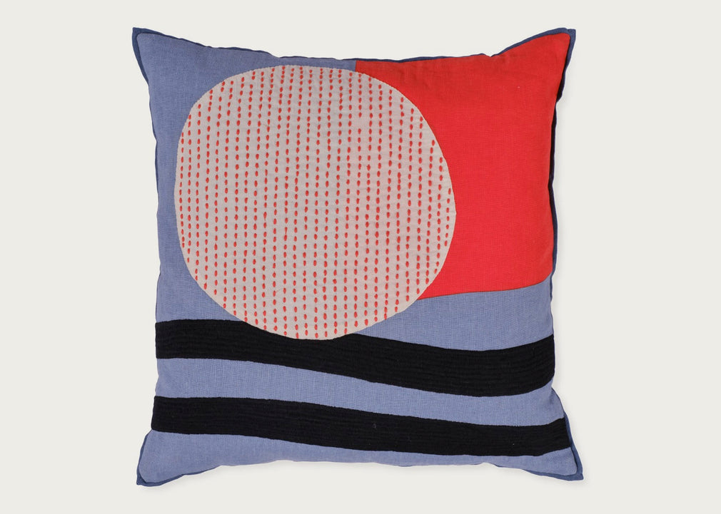 Heal's + L.F.Markey Cushion Blue & Orange
