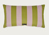 Cabana Stripe Cushion Pink & Green 32cm x 55cm