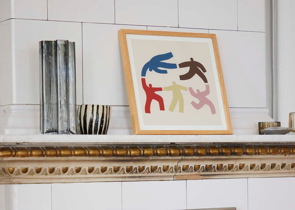 The People Framed Print 30 x 30cm