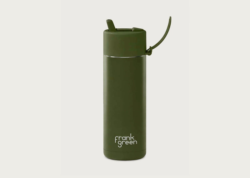 Ceramic Reusable Bottle 595ml Khaki