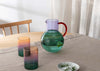 Block Three Tone Glasses Teal & Lilac Set of 2