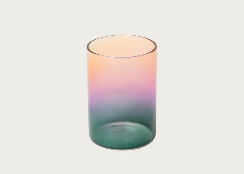 Block Three Tone Glasses Teal & Lilac Set of 2