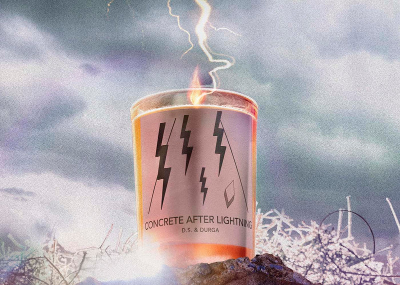 Concrete After Lightning Candle