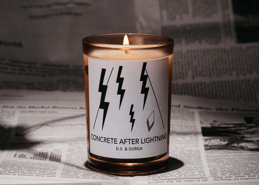 Concrete After Lightning Candle