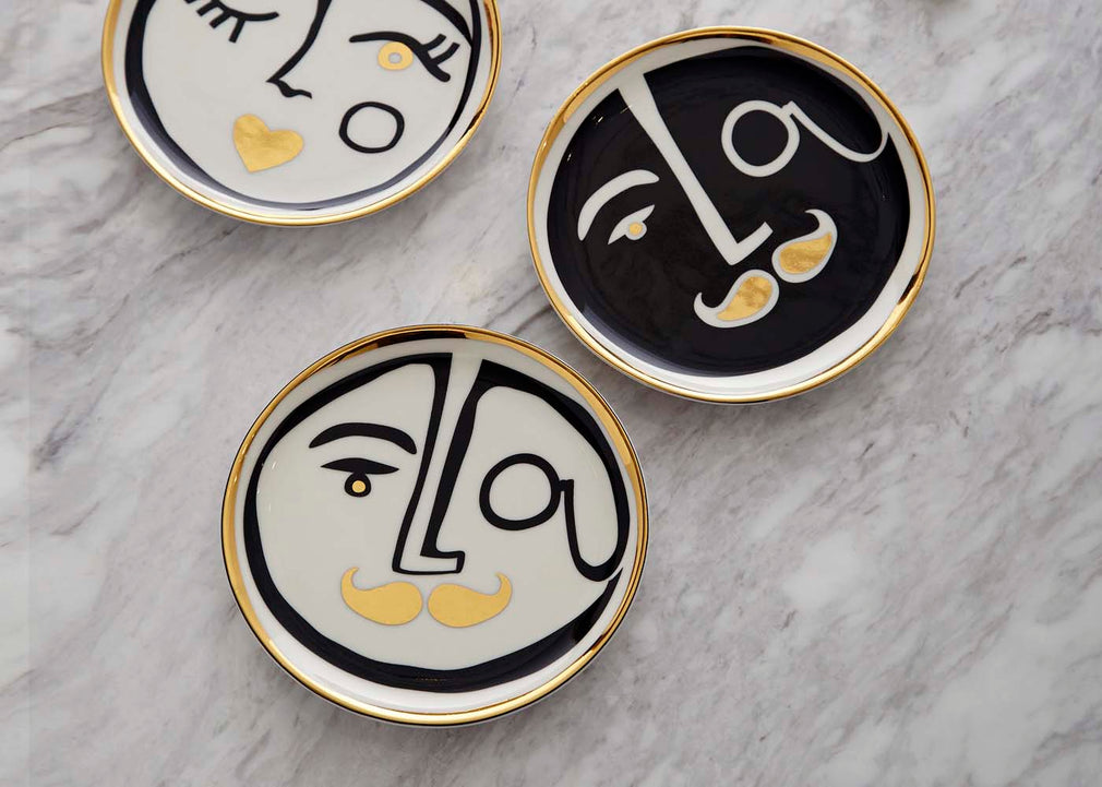 Marseille Face Coasters Set of 4