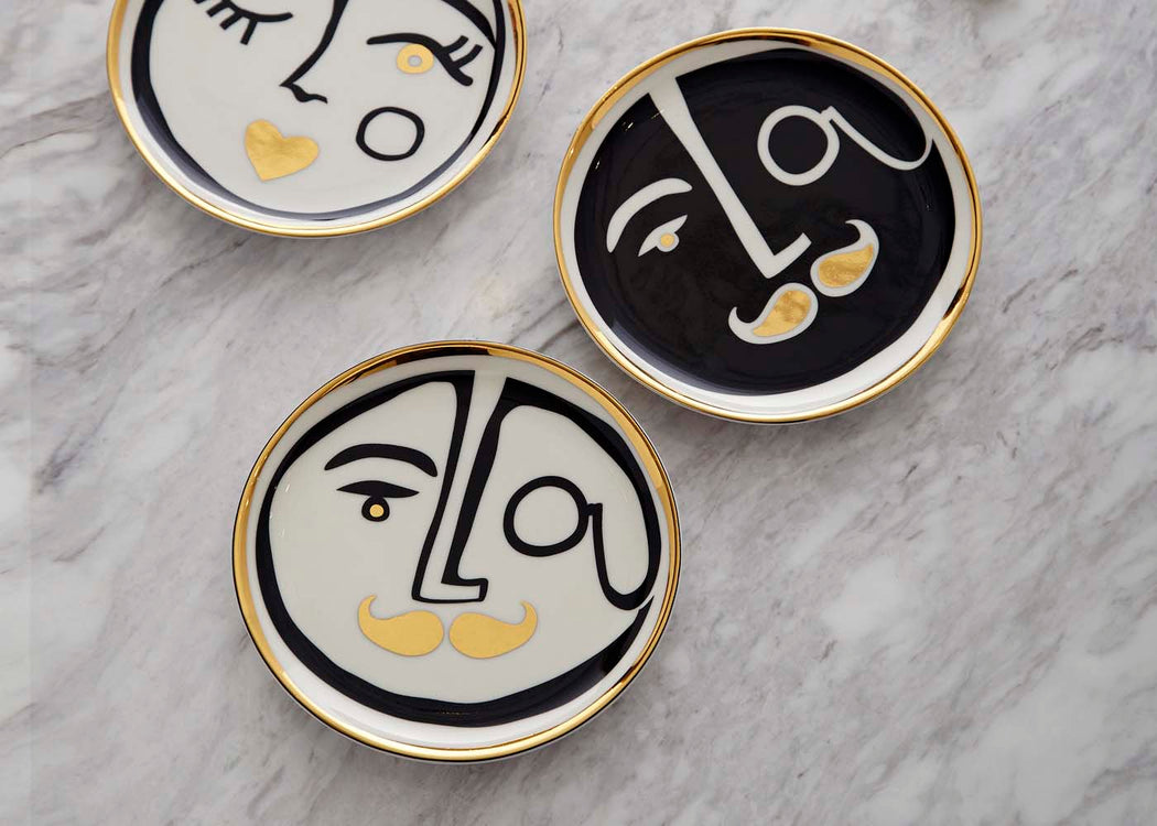 Marseille Face Coasters Set of 4