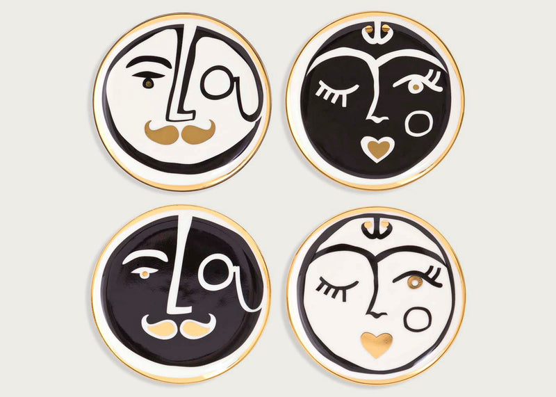 Marseille Face Coasters Set of 4