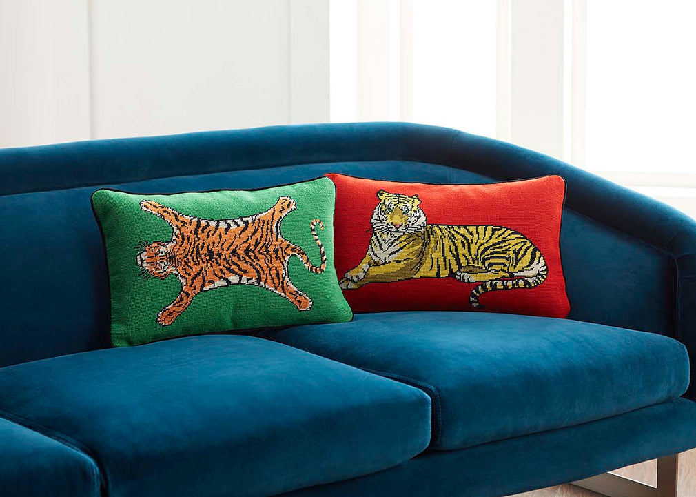 Tiger Needlepoint Cushion