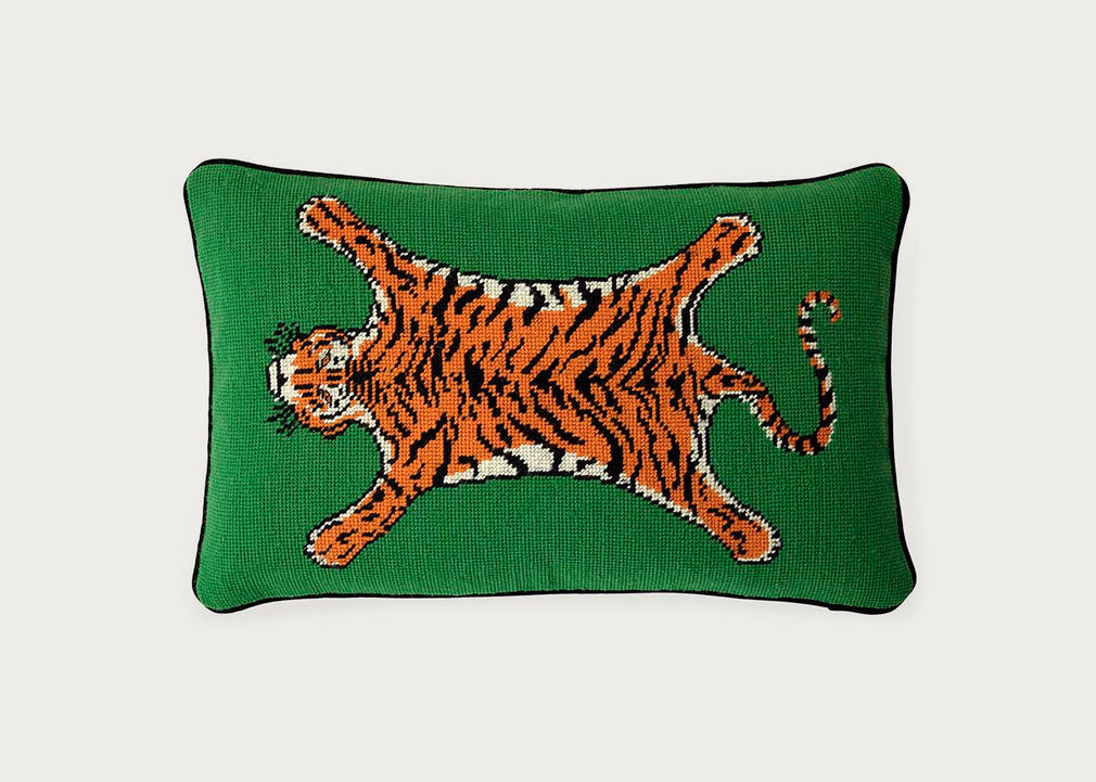 Tiger Needlepoint Cushion