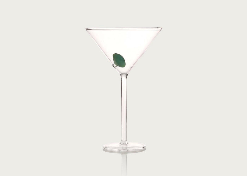 Martini Glass with Olive