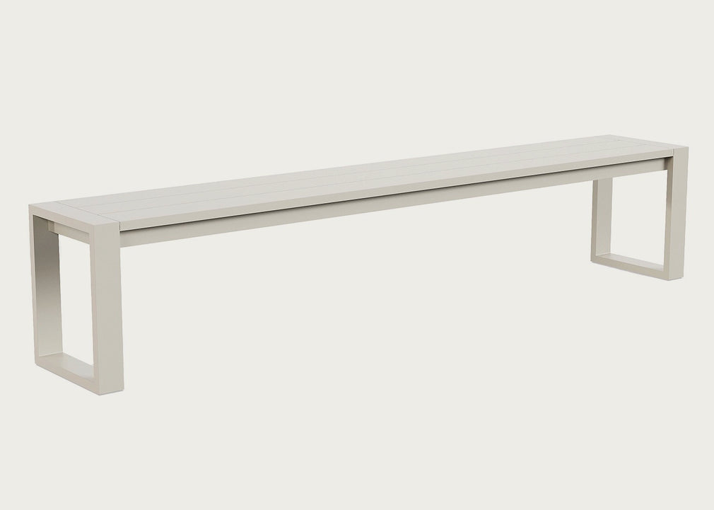 Eos Outdoor Communal Bench Pebble Grey