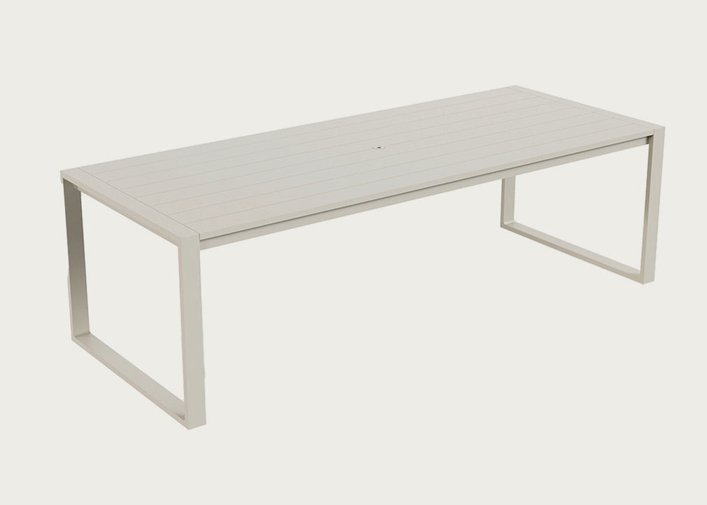 Eos Outdoor Communal Dining Table Pebble Grey