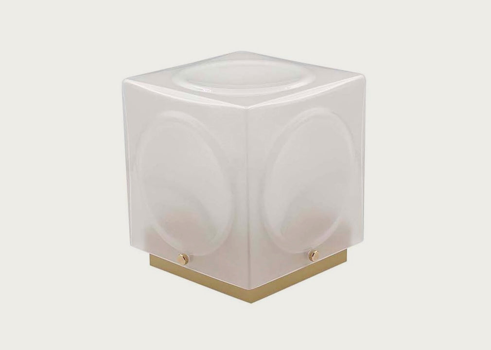 Chant Portable Table Lamp Frosted & Gold