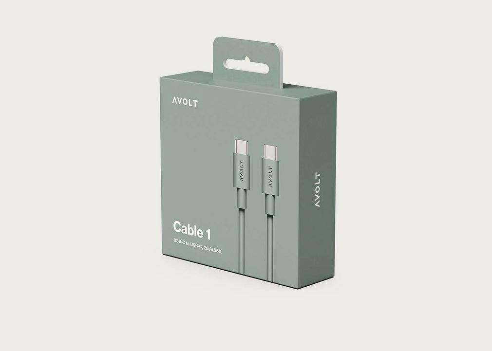 Cable 1 USB-C Charging Cable 2m Oak Green