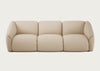 Puffer 3 Seater Formal Sofa Loop Twill Fossil