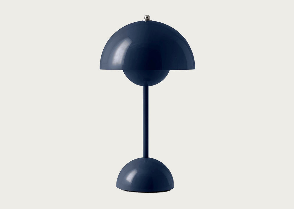 Flowerpot LED Portable Table Lamp VP9 Steel Blue