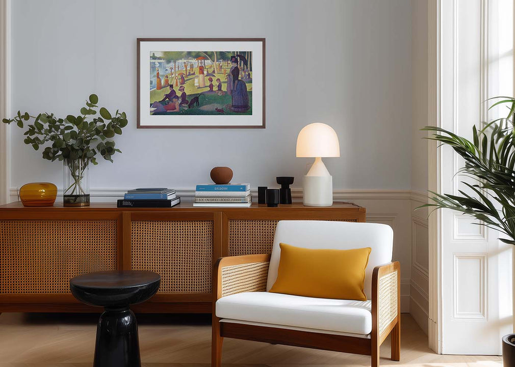Sunday Afternoon on the Island by Seurat Framed Print