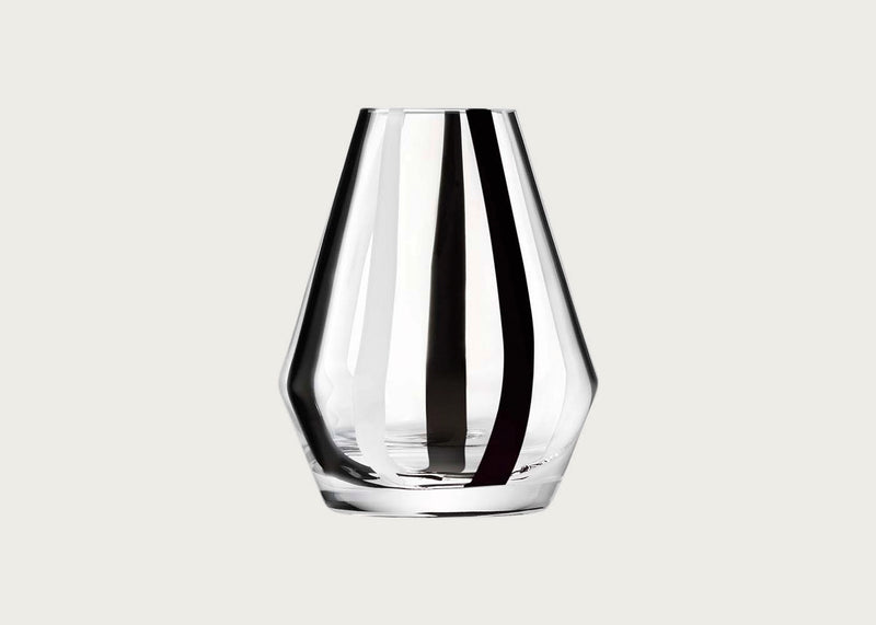 Stripe Vase Black/White 14cm