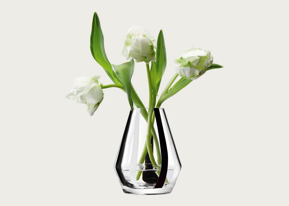Stripe Vase Black/White 14cm