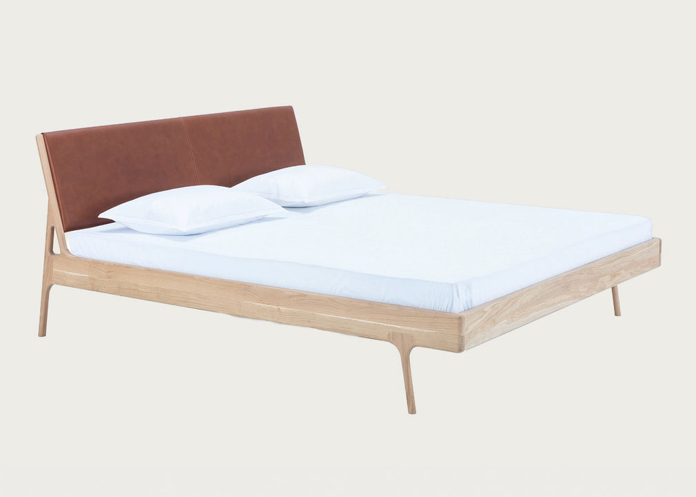 Fawn Bed Dakar Leather Super King
