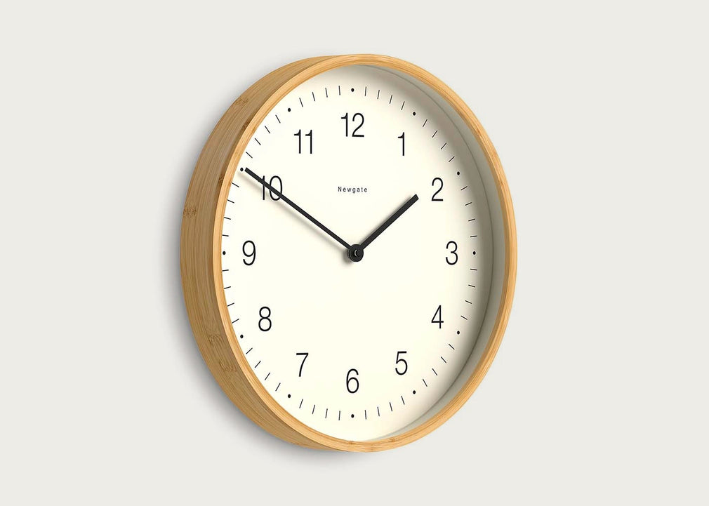 Mauritius Wall Clock in Bamboo