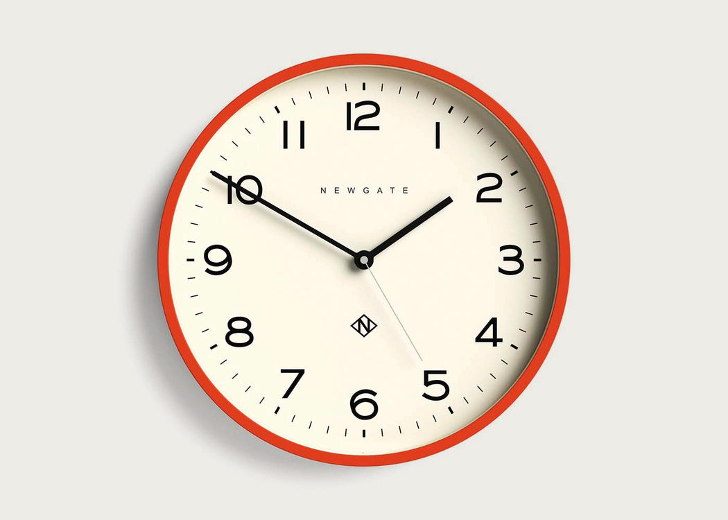 Echo Number Three Clock in Orange
