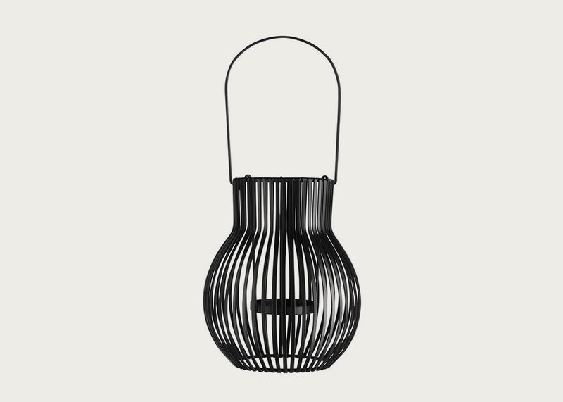 Upside Down Lantern Medium Black