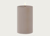 LED Outdoor Pillar Candle Sandstone 8.4 x 15cm