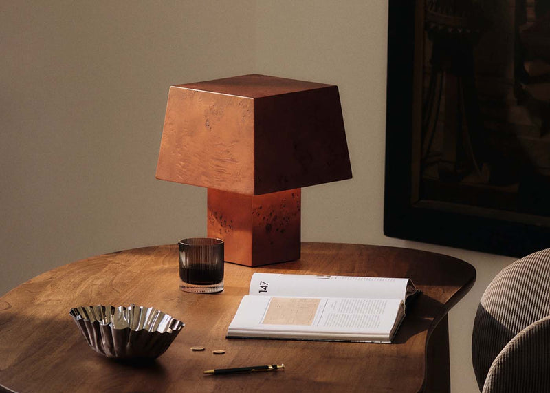 Burl Table Lamp