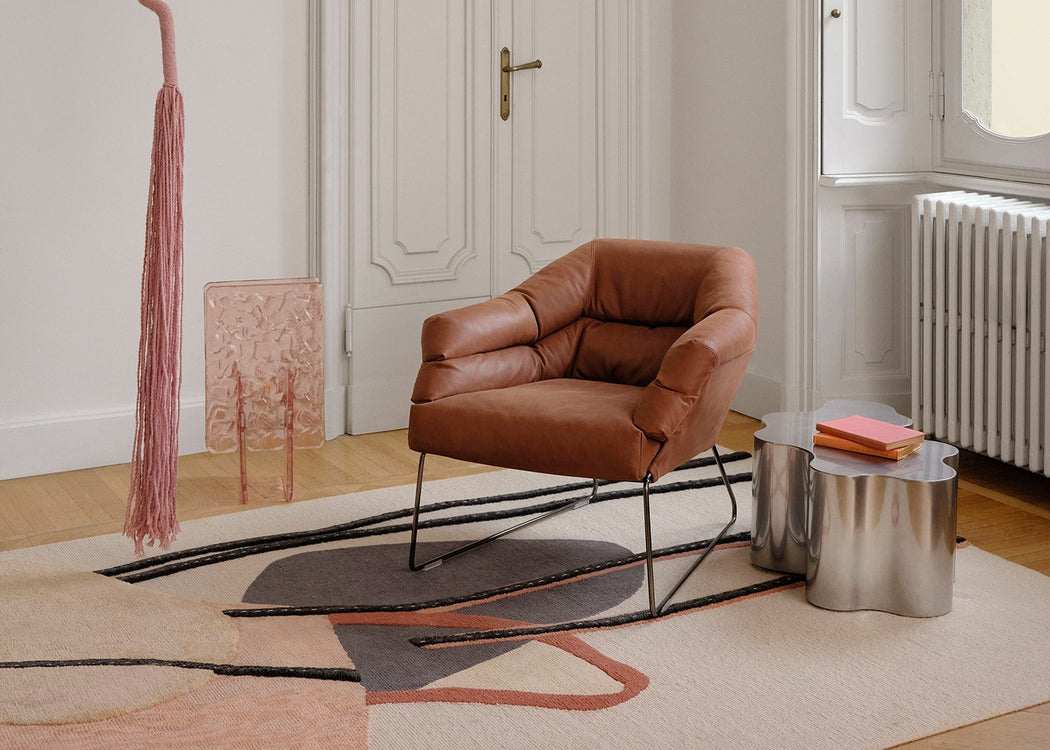 New York Line Armchair Leather Ocean 22