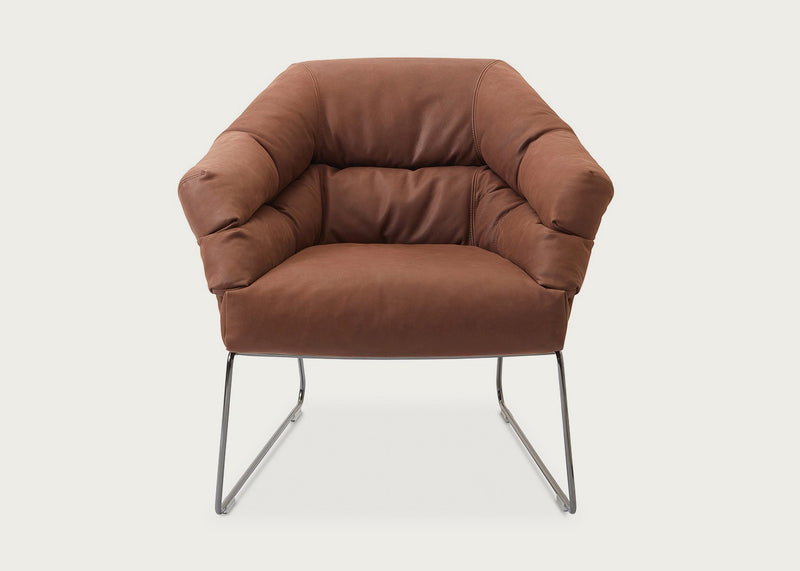 New York Line Armchair Leather Ocean 22
