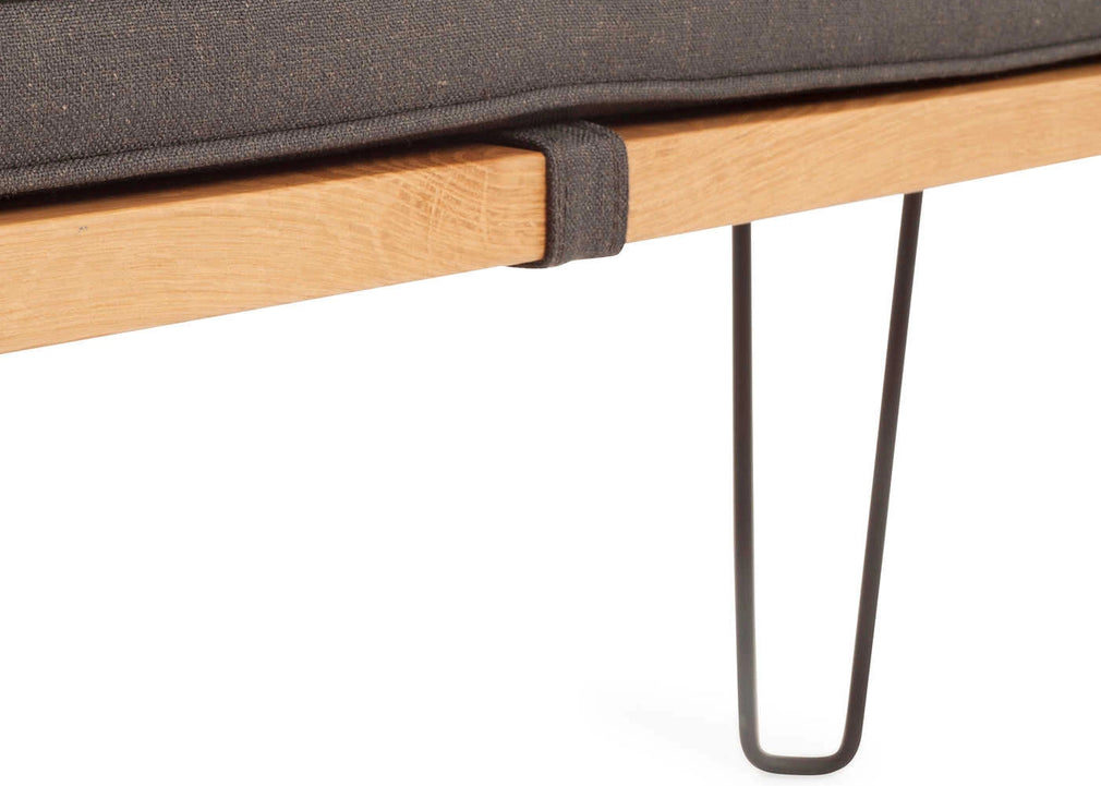 Brunel Bench Cushion Smoke Grey Fabric