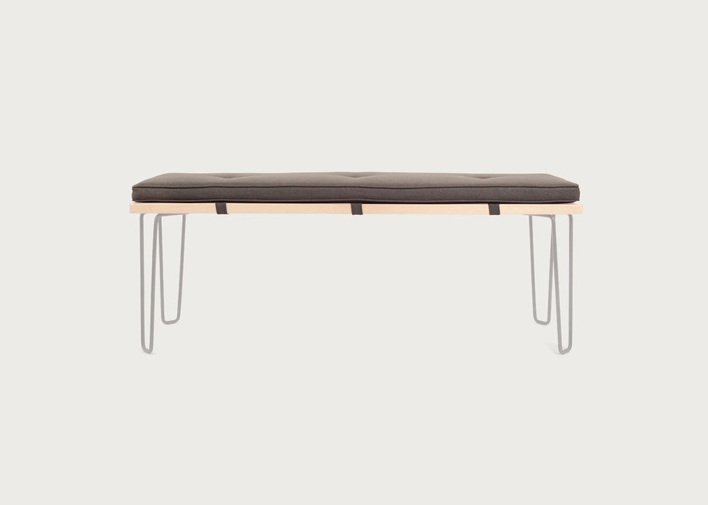Brunel Bench Cushion Smoke Grey Fabric