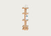 Bathroom Storage Stand Wood and Glass Natural Oak