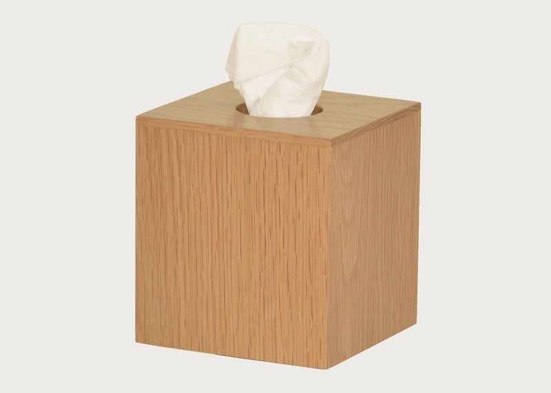 Wood Tissue Box Natural Oak