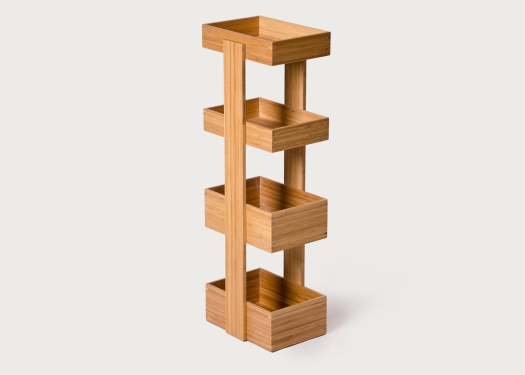 Bathroom Storage Stand Bamboo 4 Tier