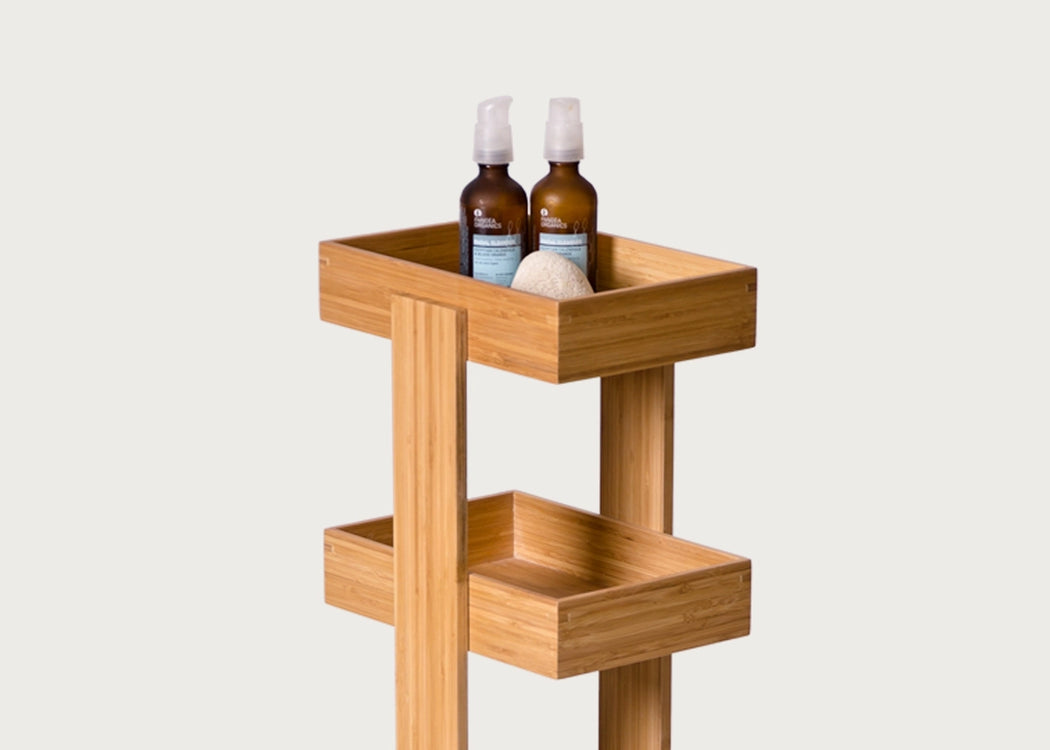 Bathroom Storage Stand Bamboo 4 Tier