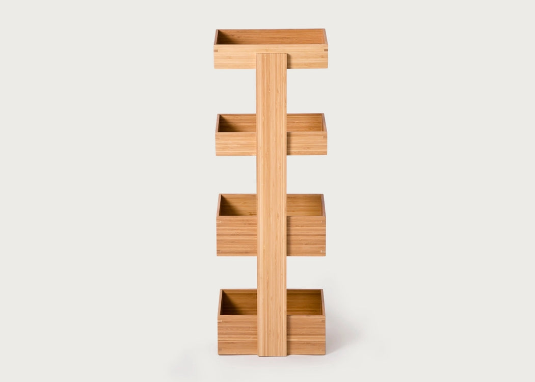 Bathroom Storage Stand Bamboo 4 Tier