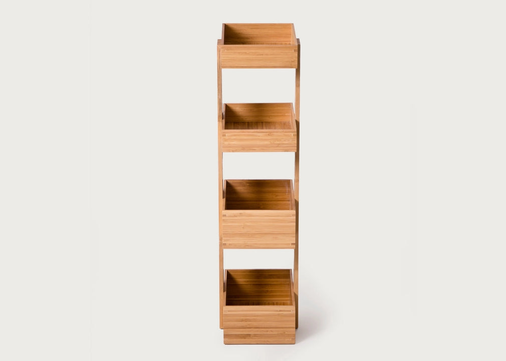 Bathroom Storage Stand Bamboo 4 Tier