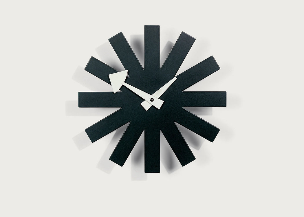 Asterisk Black Wall Clock