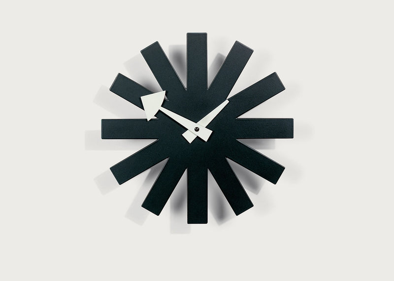 Asterisk Black Wall Clock