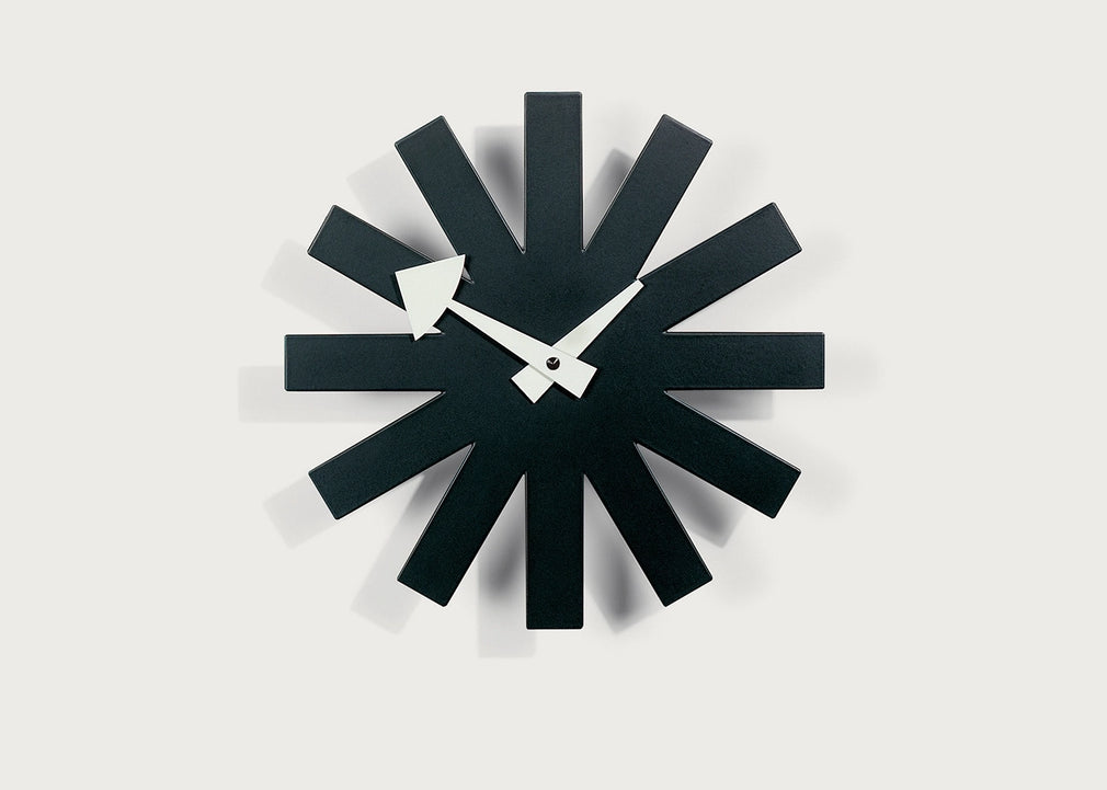Asterisk Black Wall Clock