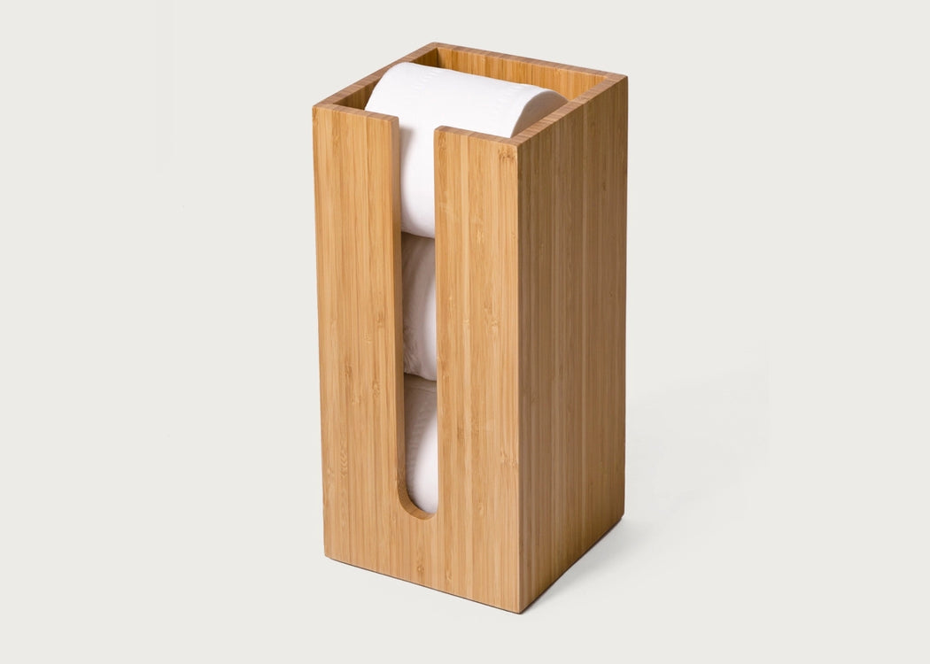 Wood Toilet Roll Box Bamboo